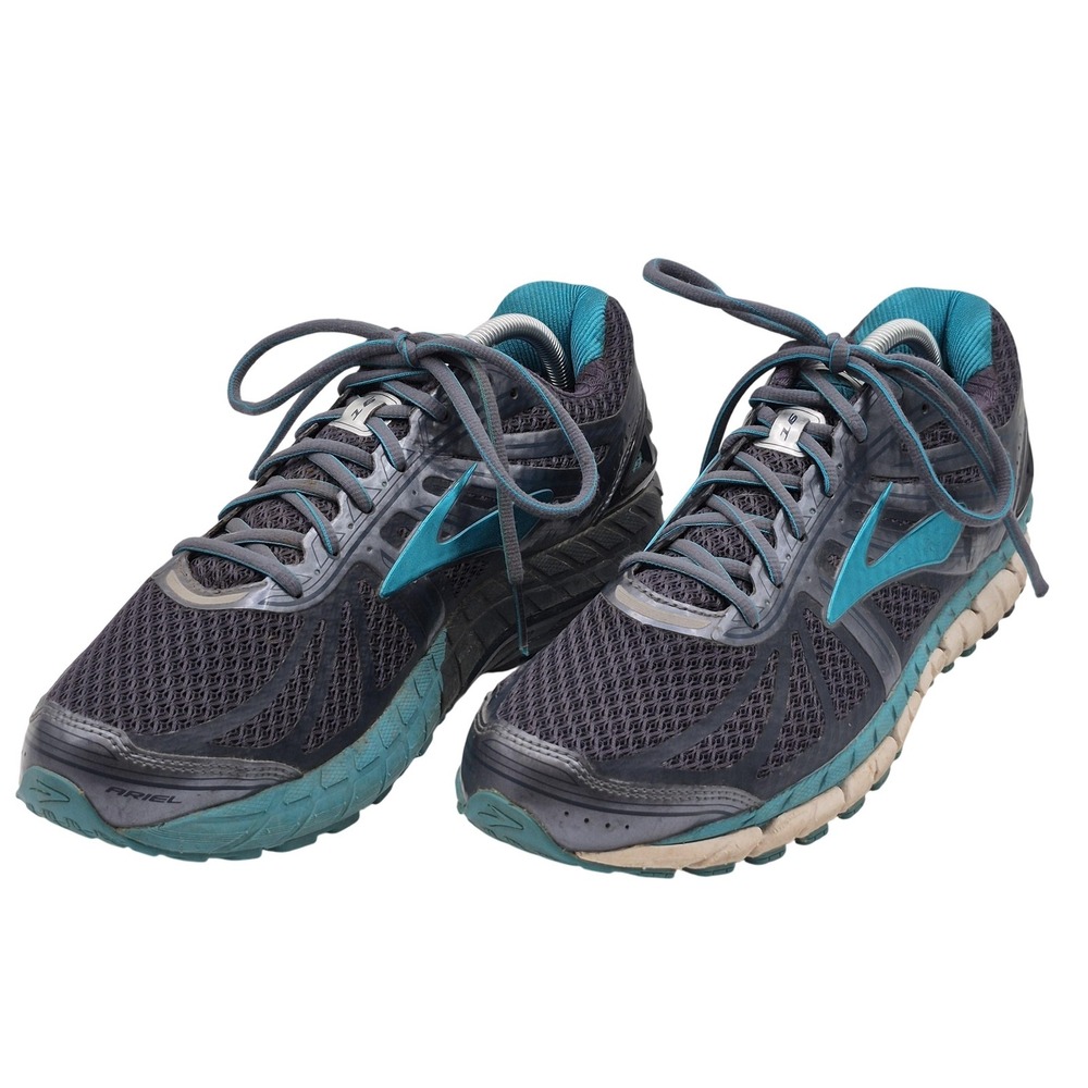 Brooks Ravenna Running Shoes Womens‎ Size 11.5 Wide D Gray Teal DNA Mesh Cushion